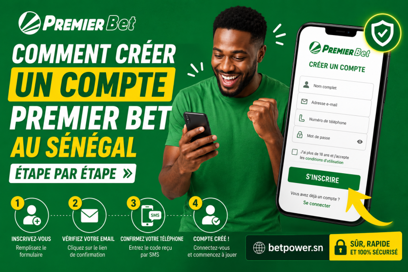 Comment créer un compte Premier Bet au Sénégal, étape par étape ?