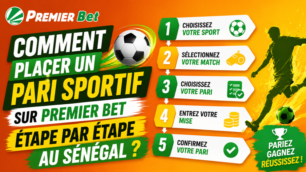 Comment placer un pari sportif sur Premier Bet étape par étape au Sénégal ?